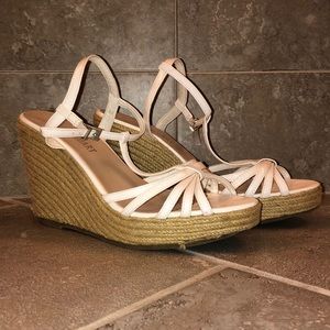 Colin Stuart White Patent Leather Espadrilles